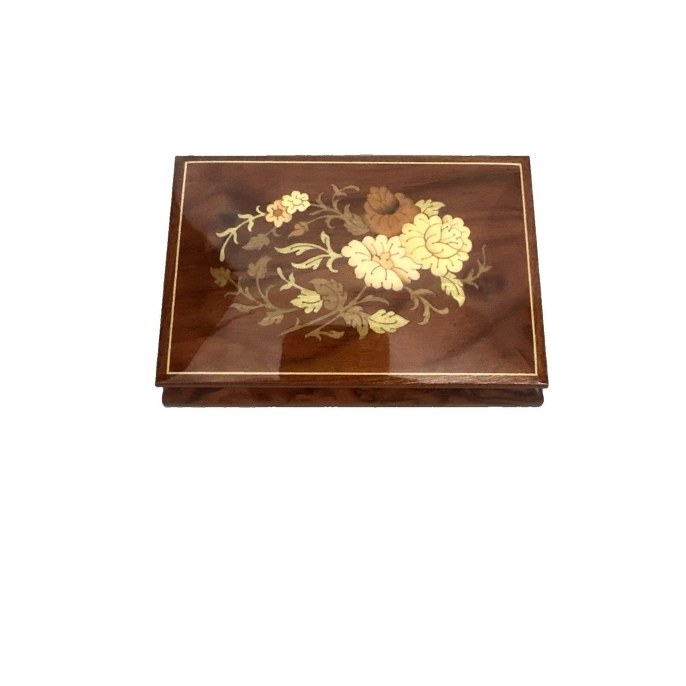 Sorrento Inlaid Musical Jewelry Box Made In Italy